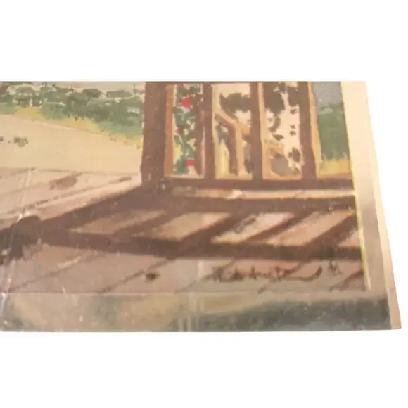 The‎ Seasons: Four Framed Phil Austin Foil Prints 50’s-60’s VTG ART Signed USA - Picture 9 of 14